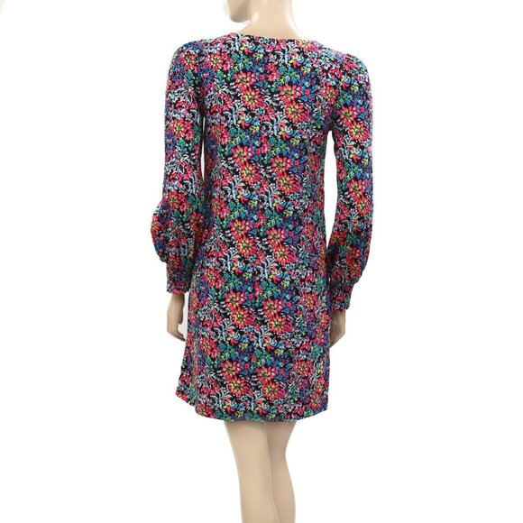 Lilly Pulitzer Diann Long Sleeve Mini Dress Smocked Printed Cotton XS New - Picture 6 of 7